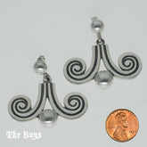 Hand Finished Plain Earrings Mexican Sterling Silver
